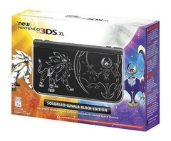 New Nintendo 3DS XL Pokemon Solgaleo Lunala Black Edition